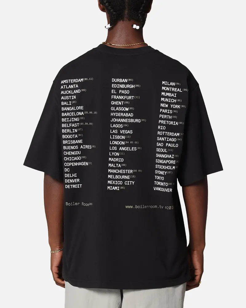 Boiler Room World Tour T-Shirt Black 1