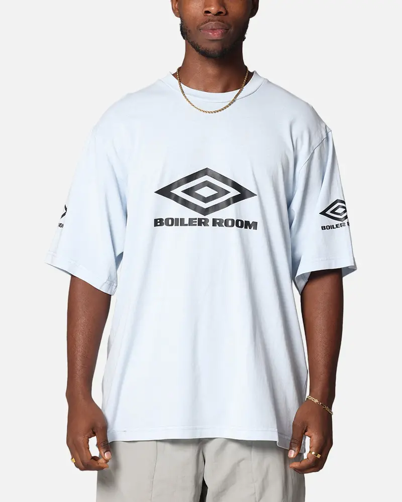 Boiler Room X Umbro Washed T-Shirt Blue 1