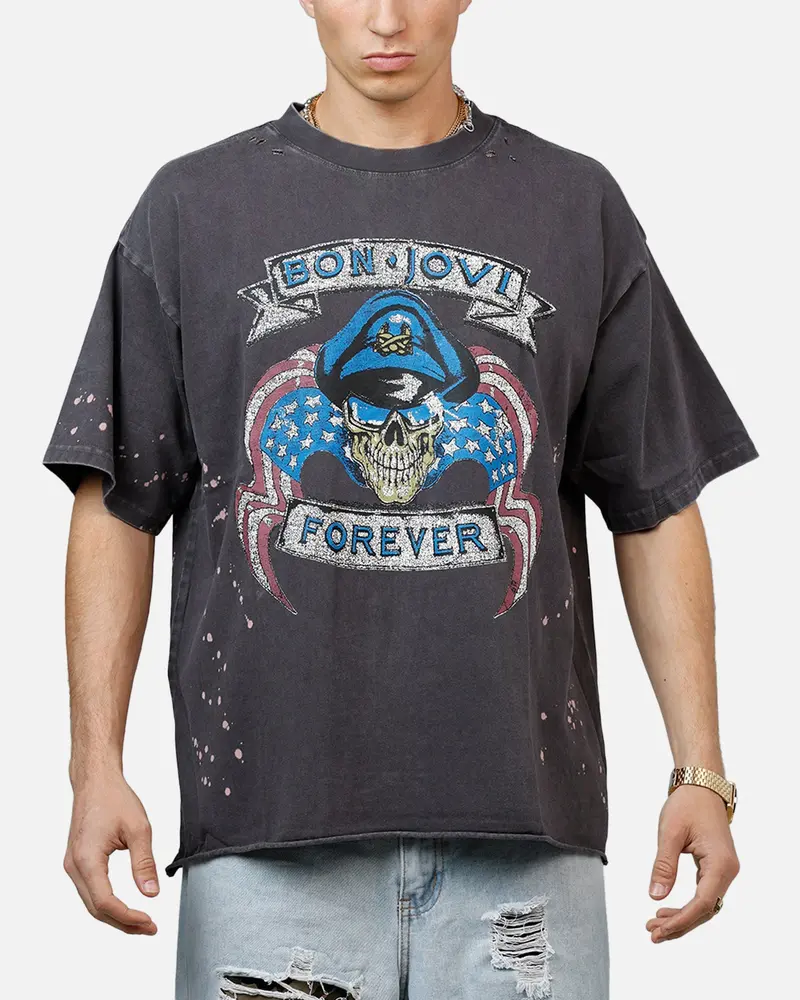 Bravado Bon Jovi Forever T-Shirt Washed Black 1