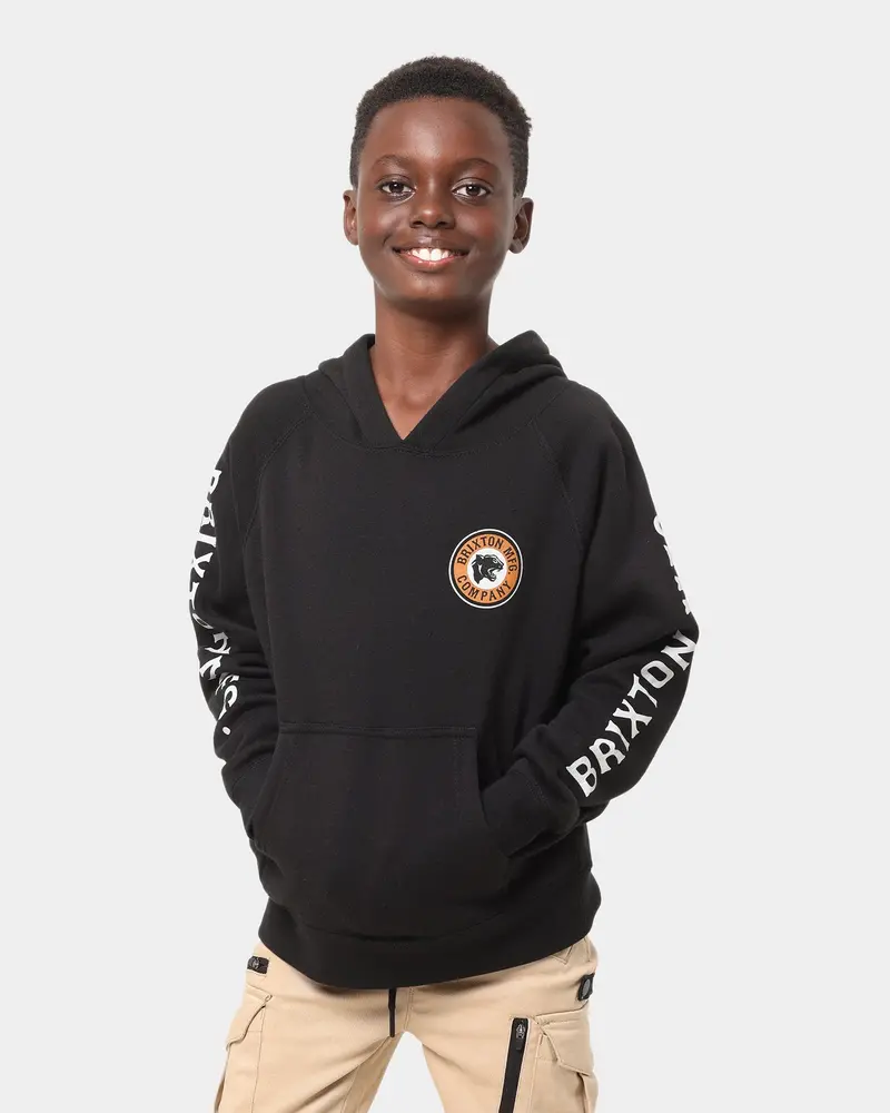 Brixton Kid's Forte Pullover Hoodie Black 1
