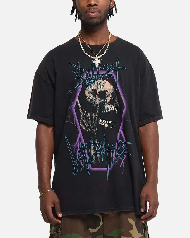 Bullet For My Valentine Metal Skull T-Shirt Black Vintage 1