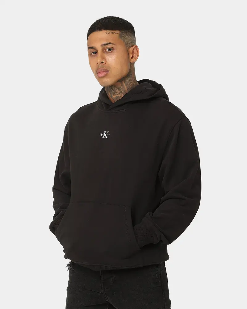 Calvin Klein Micro Monologo Hoodie Ck Black 1