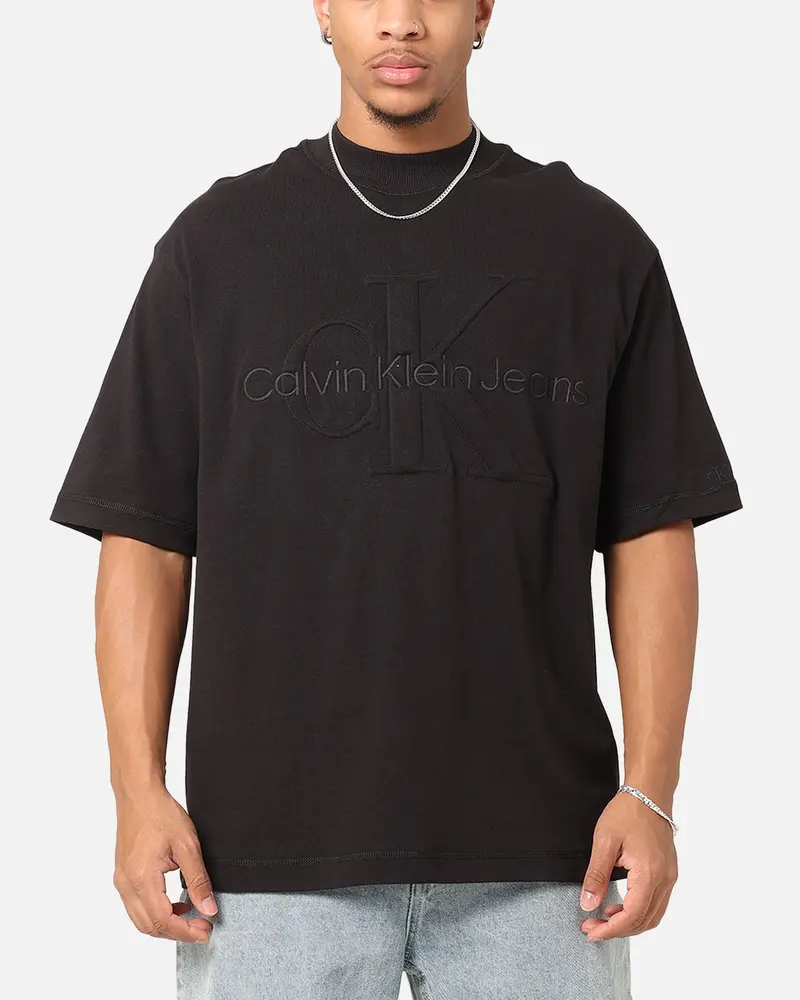 Calvin Klein Premium Monologo T-Shirt Black 1