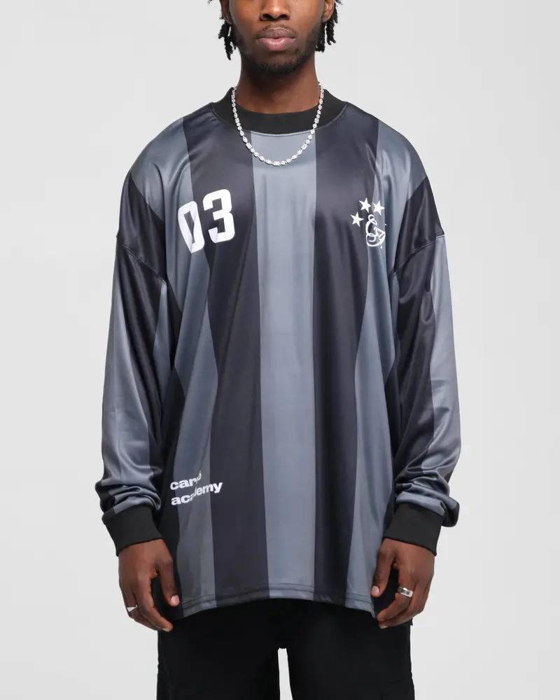 Carre Academy Oversized Long Sleeve T-Shirt Black/Grey 1