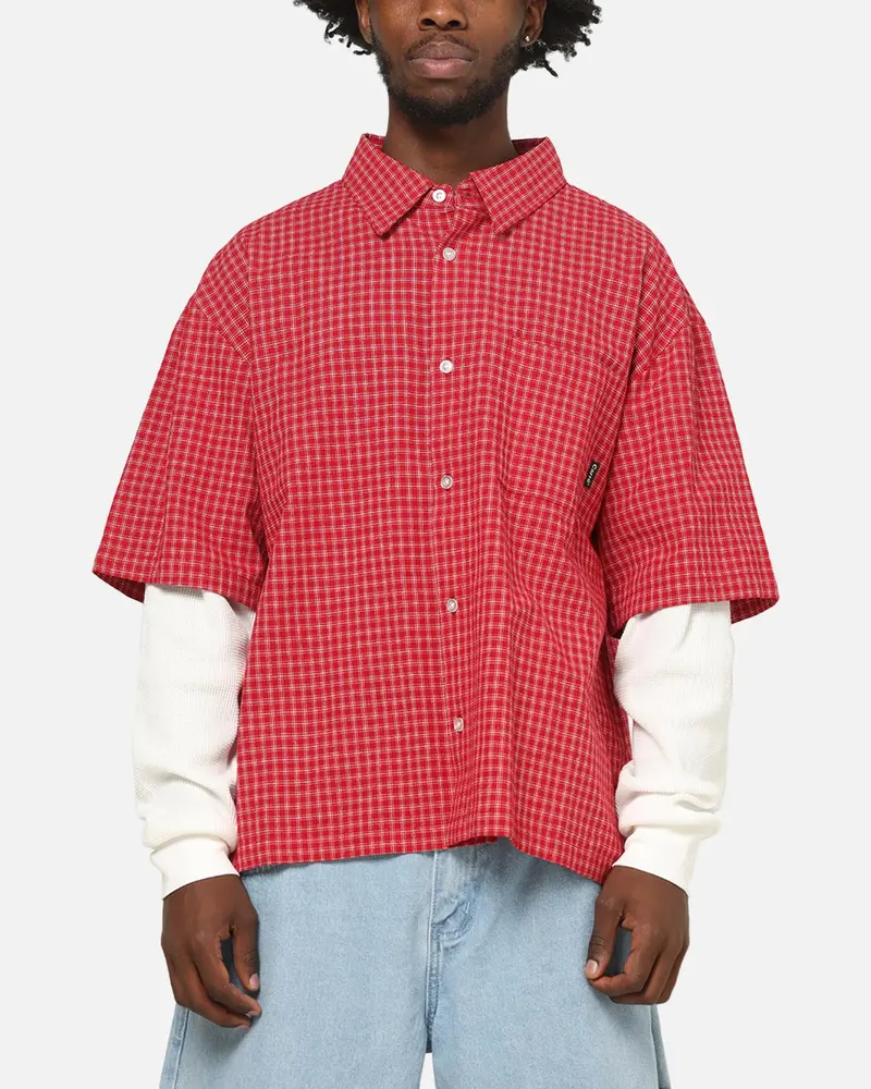 Carre Archive Layered Shirt Red Plaid 1