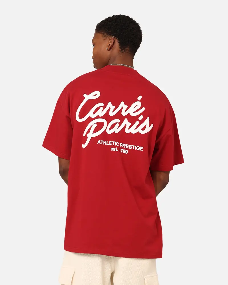 Carre Athletic Heritage Oversized T-Shirt Crimson 1