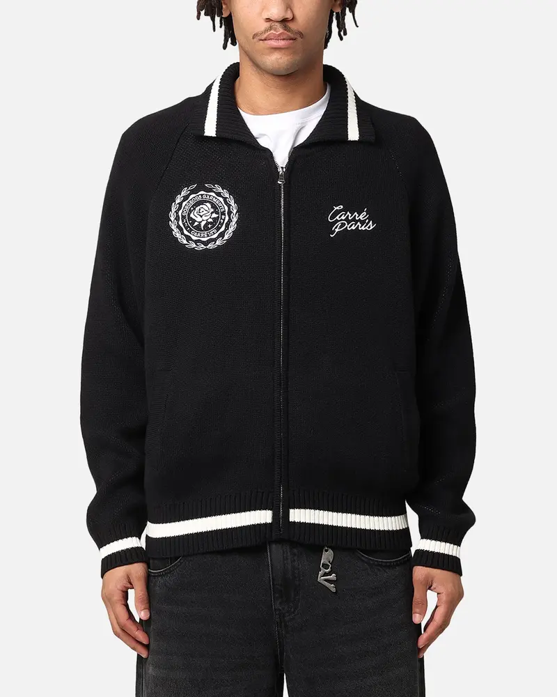 Carre Athletic Knit Jacket Black 1