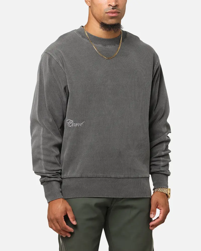 Carre Avenue Ribbed Crewneck Black 1
