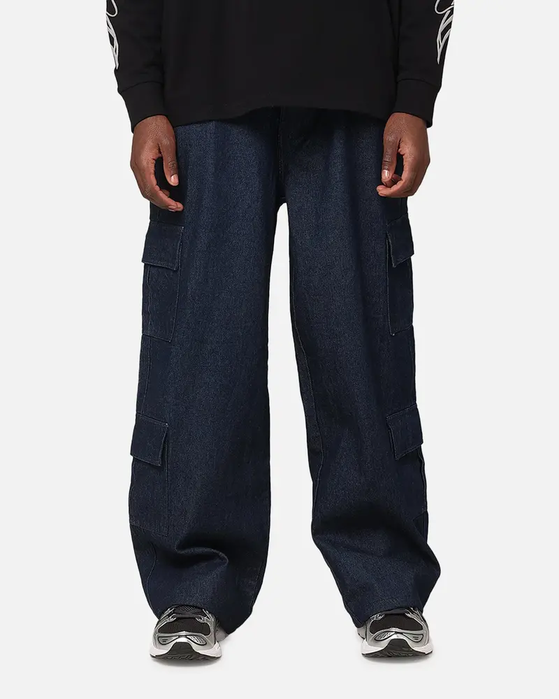 Carre Baggy Cargo Jeans Indigo Denim 1
