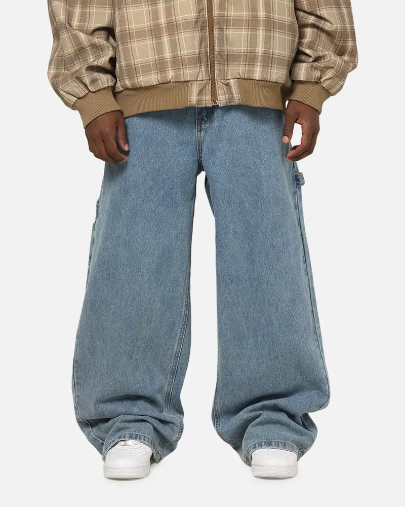 Carre Baggy Carpenter Jeans Mid Blue Denim 1