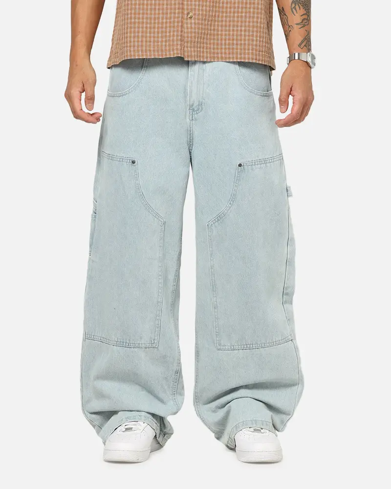Carre Baggy Work Jeans Light Blue Wash 1