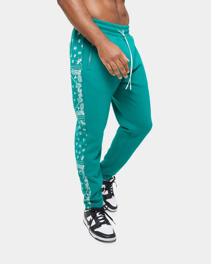 Carre Bandana Ultra Panel Track Pants Deep Teal 1