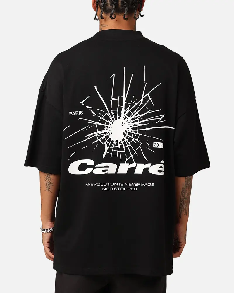 Carré Blasted Oversized T-Shirt Black 1