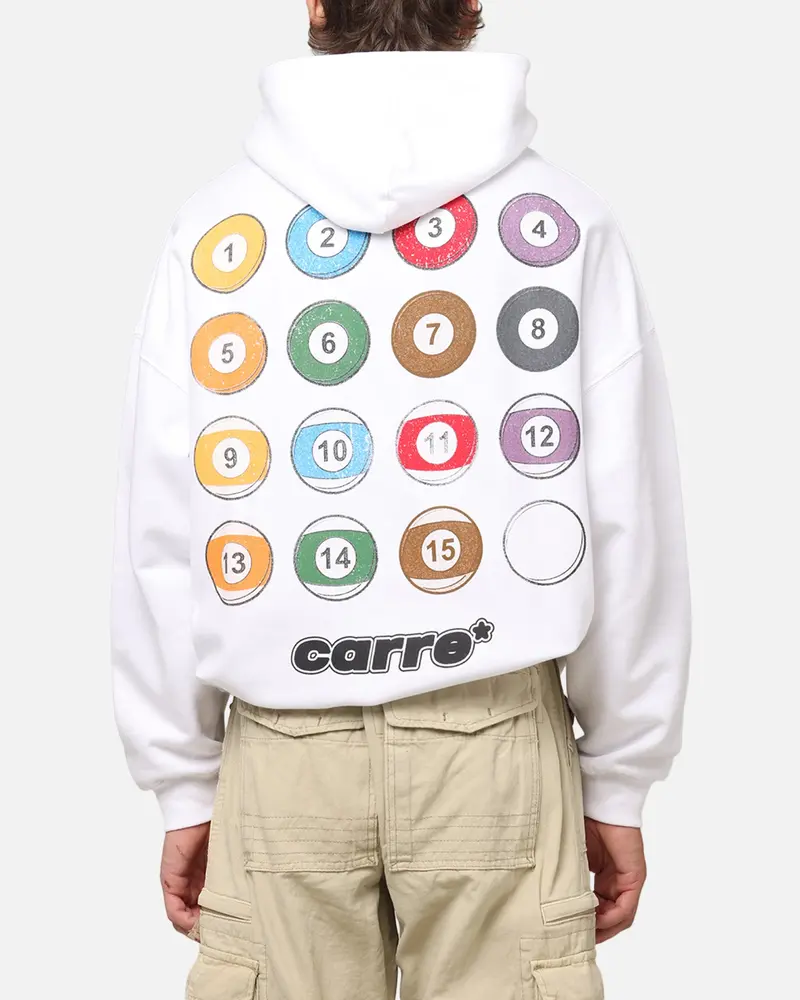 Carre Break Hoodie White 1