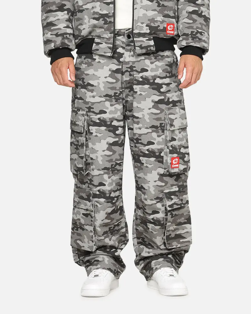 Carre Camo Baggy Pants Black Camo 1