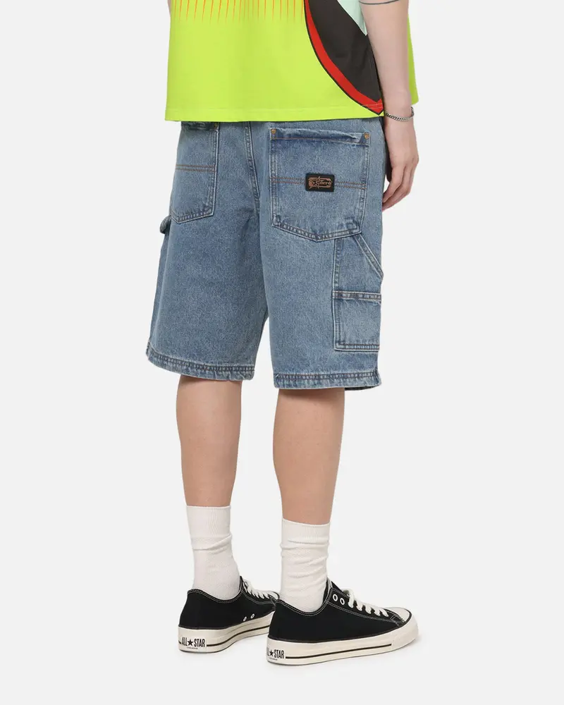 Carre Carpenter Jorts Mid Blue Wash 1