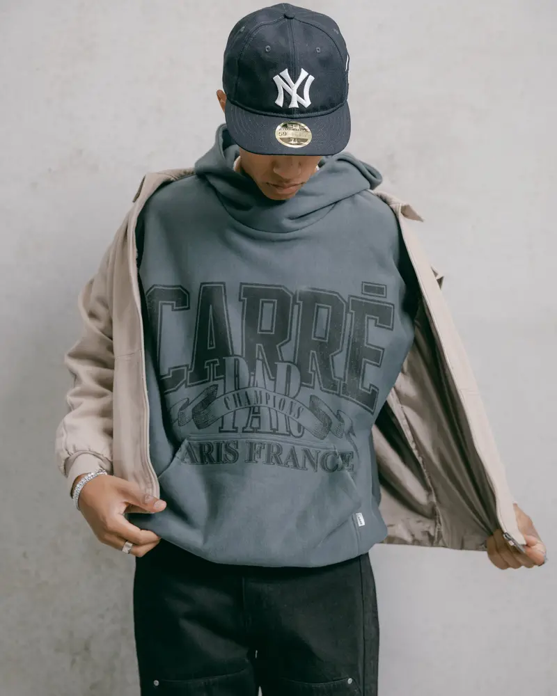 Carre Champs Oversized Superior Hoodie Black 1