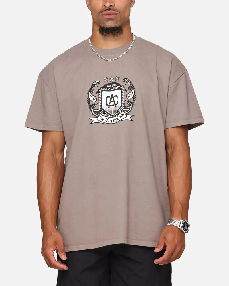 Carre Crested T-Shirt Dark Brown 1