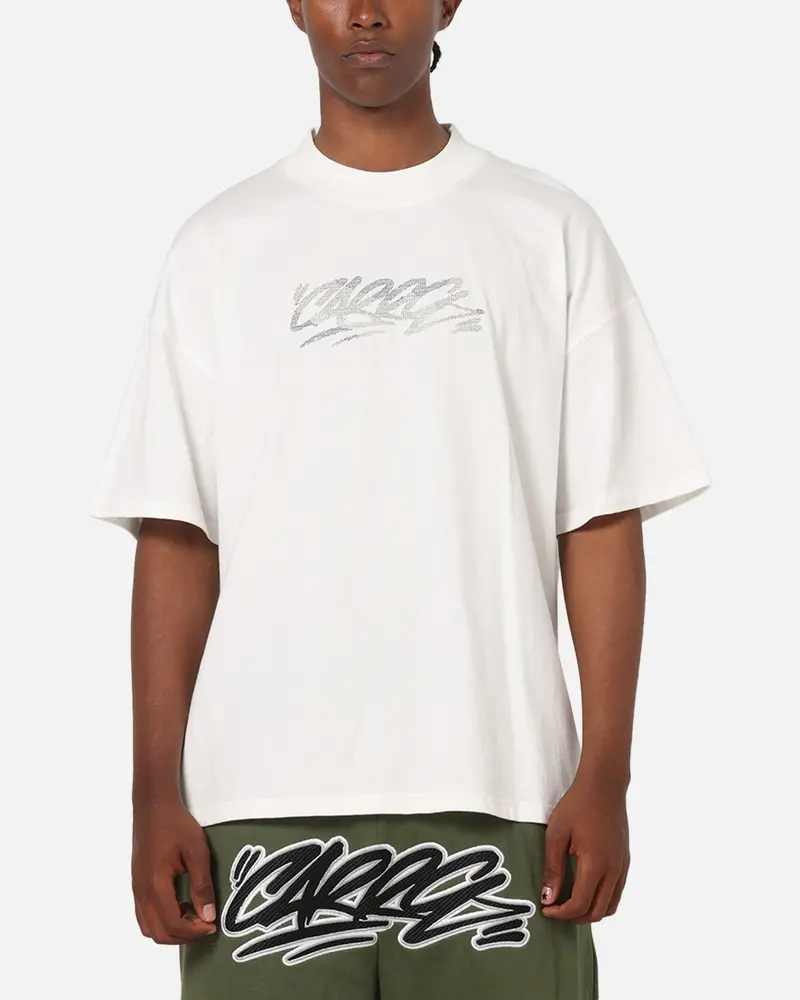 Carre Cross Stitch T-Shirt Off White 1