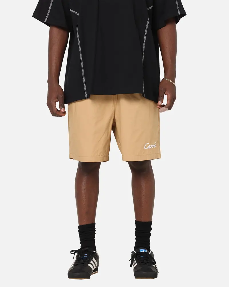 Carre Da Script Beach Shorts Tan 1
