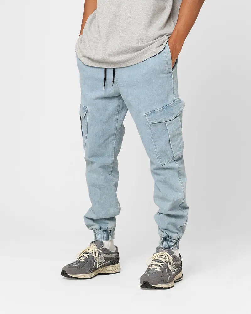 Carre Denim Base Cargo Jogger Superwash Blue 1