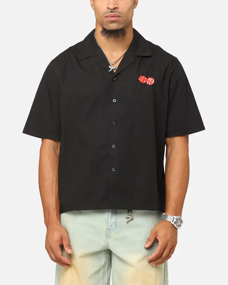 Carre Dice Club Button Up Shirt Black 1