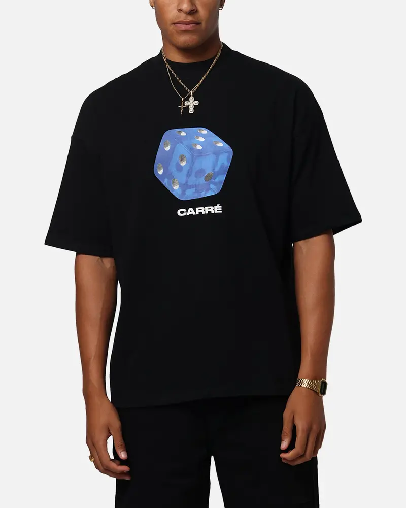 Carre Die Mock Neck T-Shirt Black 1