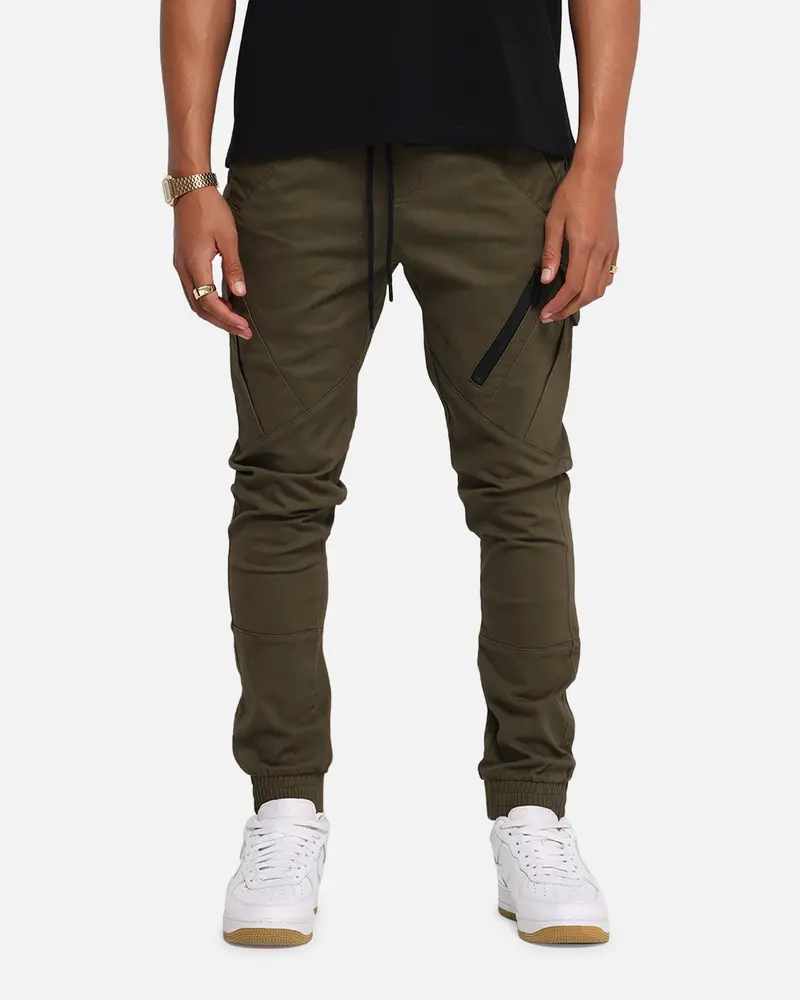 Carre Evolution Cargo Joggers Olive Green 1