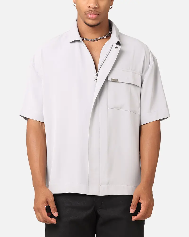 Carre Exceptional Pocket Oversized Shirt Light Grey 1