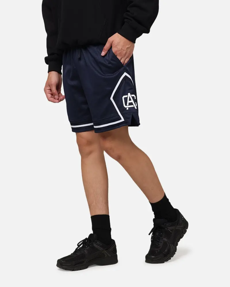 Carre Fold Mesh Basketball Shorts Navy/White 1
