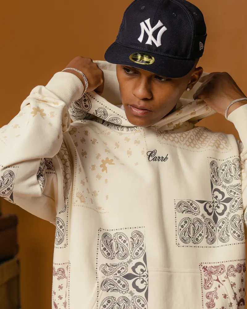 Carre Fragment Paisley Hoodie Off White 1