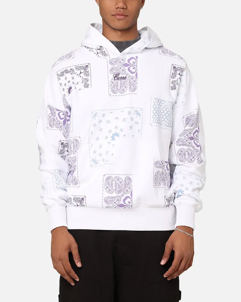 Carre Fragment Paisley Hoodie White 1