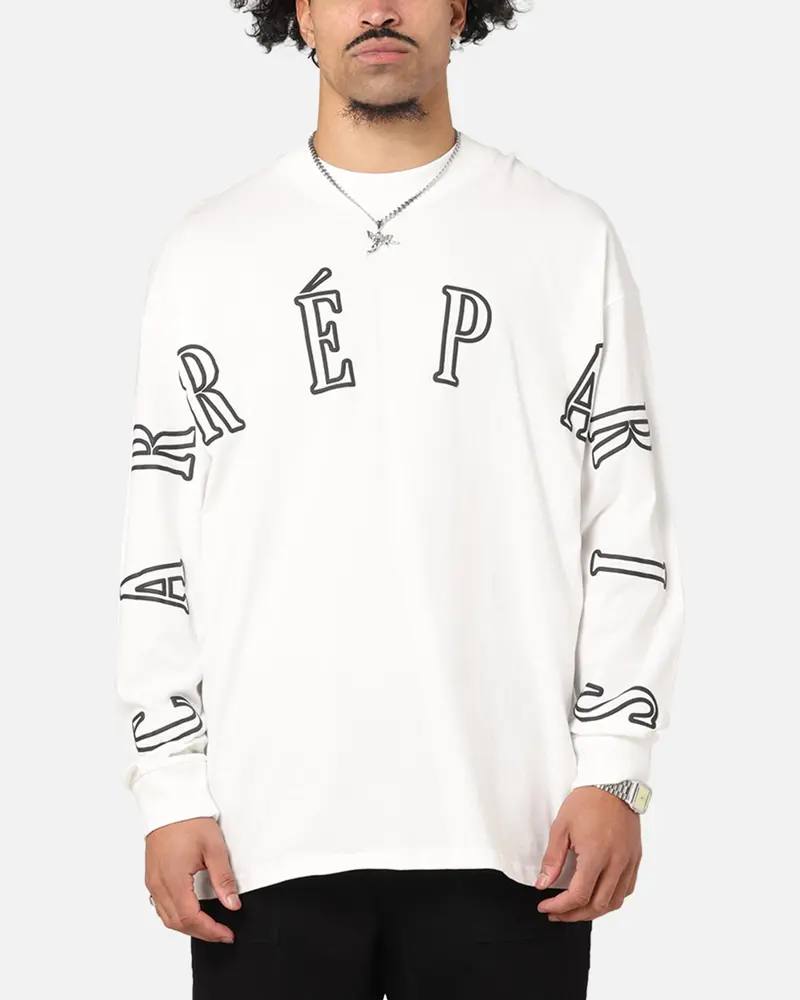 Carre Global Oversized Long Sleeve T-Shirt Off White 1