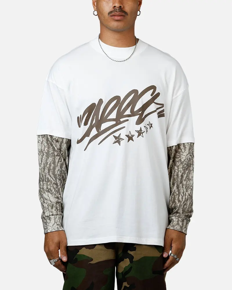 Carre Graffiti Layered Long Sleeve T-Shirt Off White 1