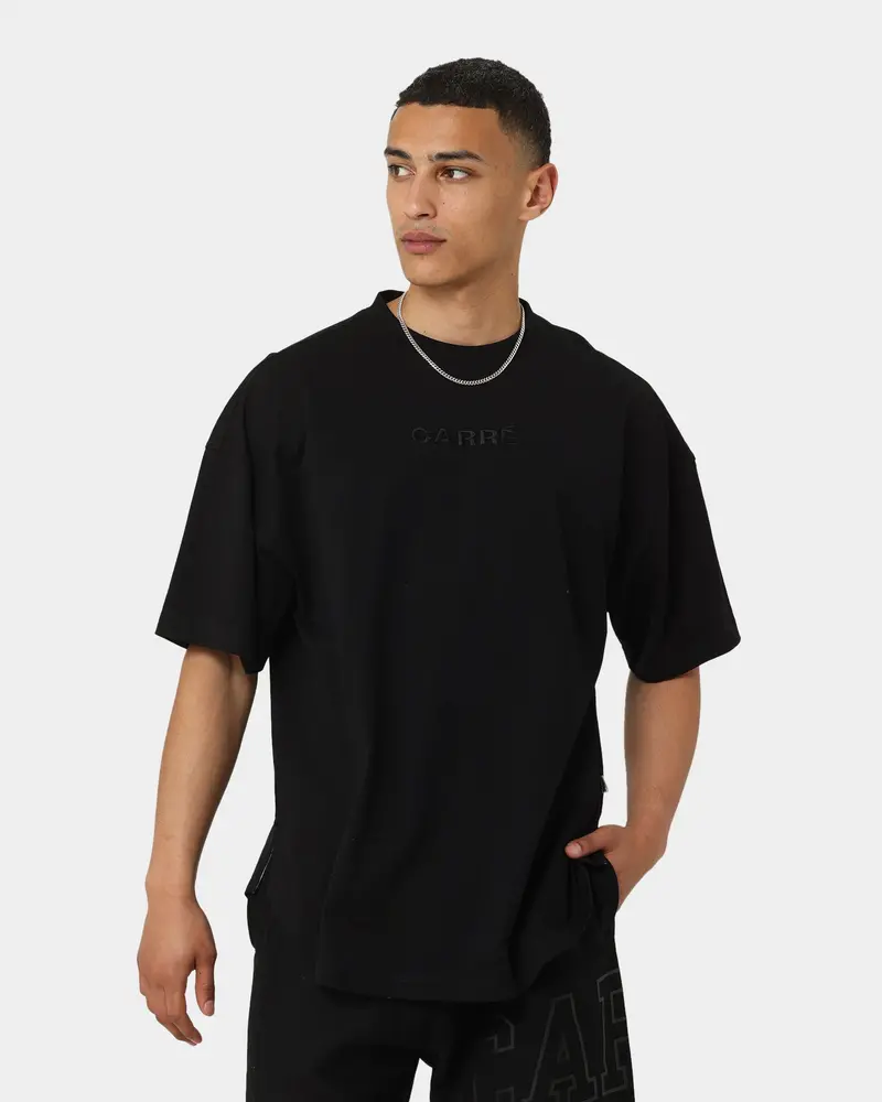 Carré Grid Iron Oversized T-Shirt Black 1
