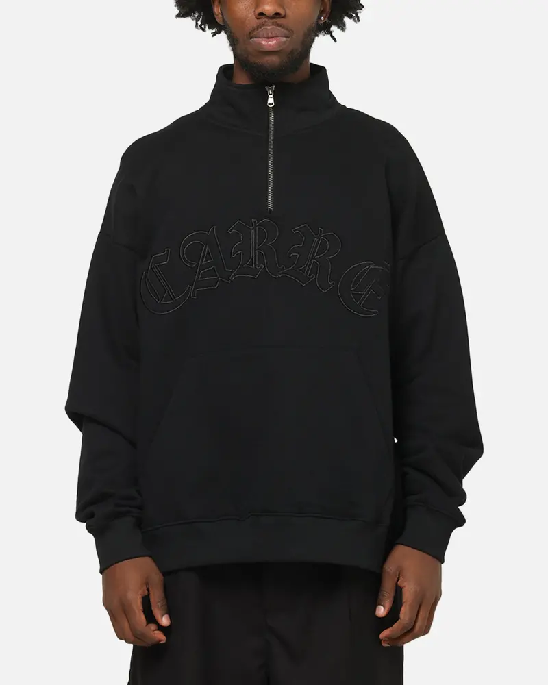 Carre Gridlock 1/4 Zip Crewneck Black 1