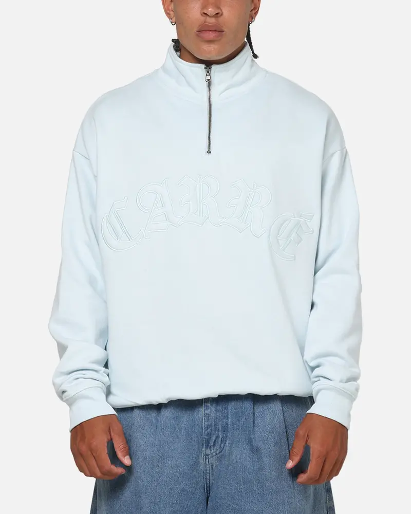 Carre Gridlock 1/4 Zip Crewneck Light Blue 1