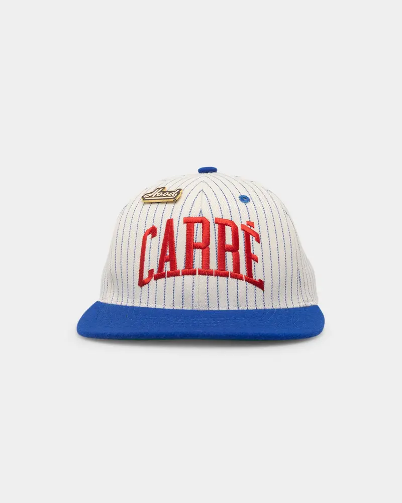 Carre Hood Pinstripe Snapback Ivory/Royal 1