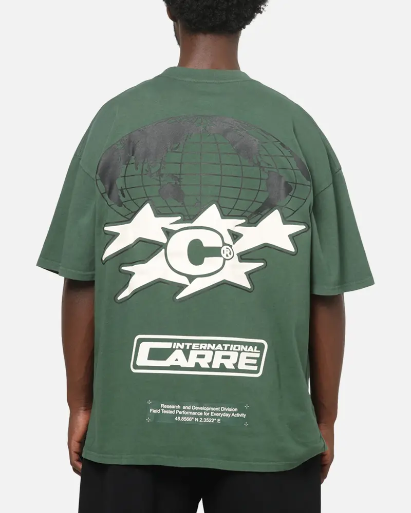 Carre International Globe T-Shirt Forest Green 1