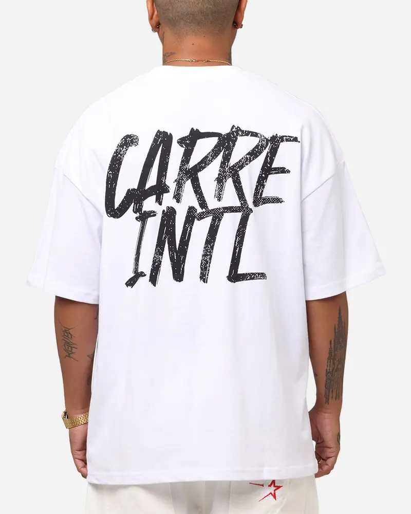 Carre Intl Drop Shoulder T-Shirt White 1