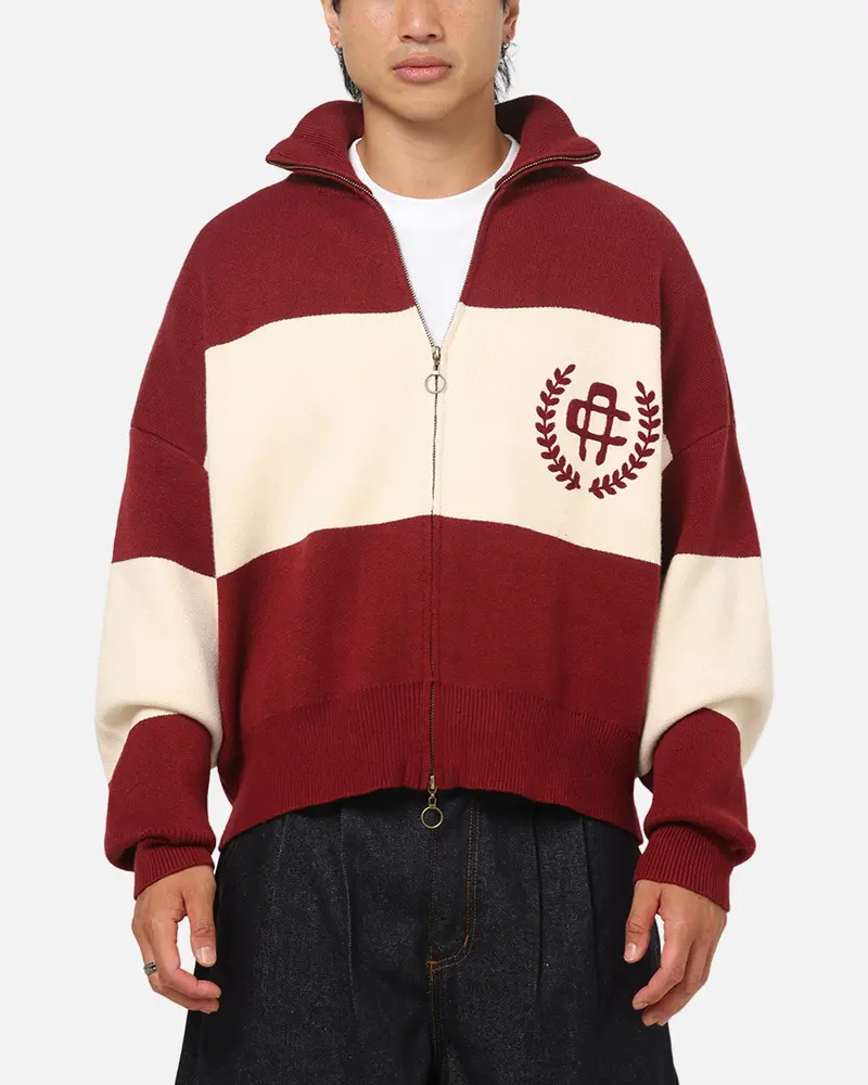 Carre Legacy Knitted Jumper Burgundy/Off White 1