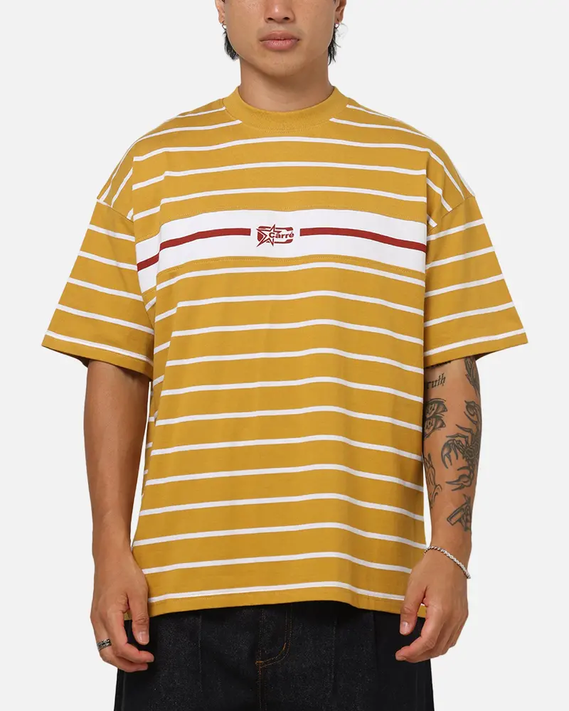 Carre Lineup T-Shirt Mustard Stripe 1
