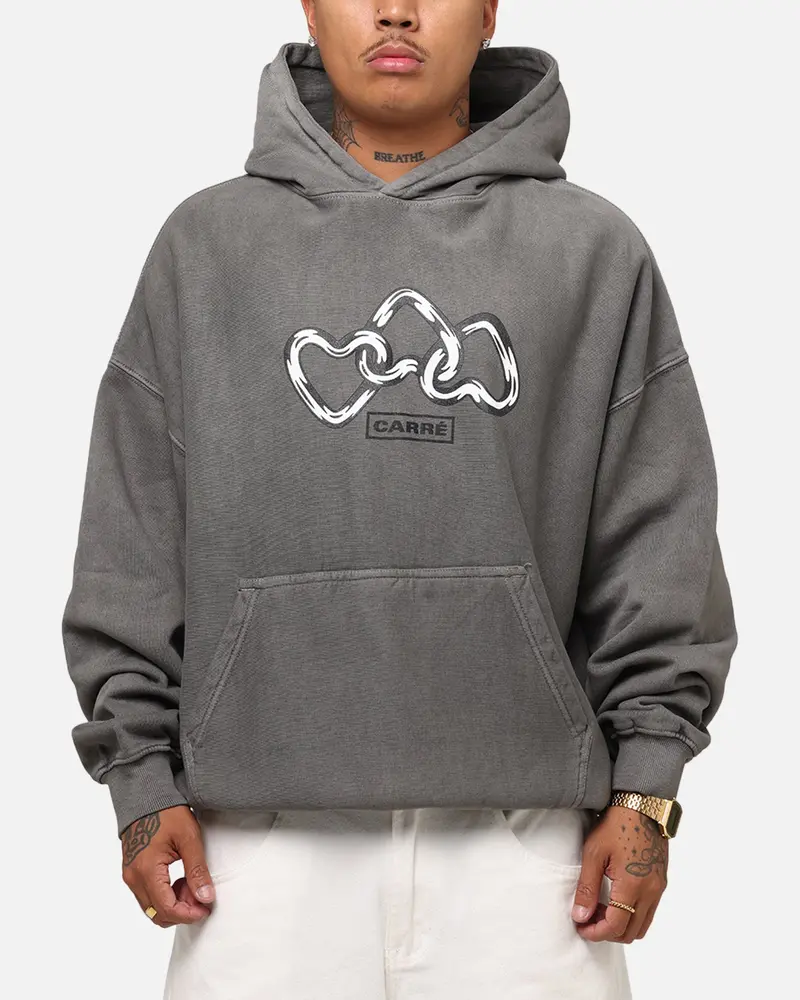 Carre Link Hoodie Washed Charcoal 1