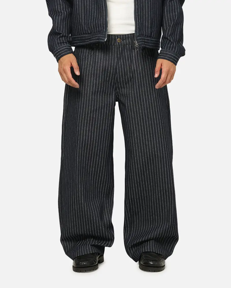 Carre Lockout Pinstripe Baggy Pants Navy Pinstripe 1