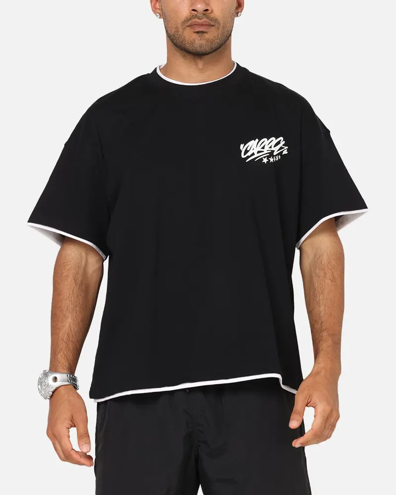 Carre Motion Layered T-Shirt Black/White 1