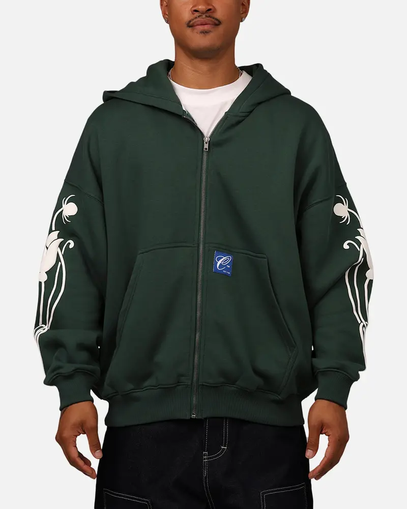 Carre Nouveau Fill Zip Hoodie Green 1
