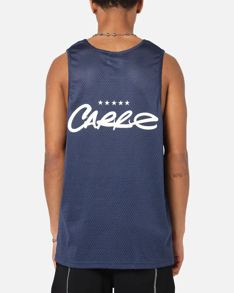 Carre Nova Sports Singlet Navy 1