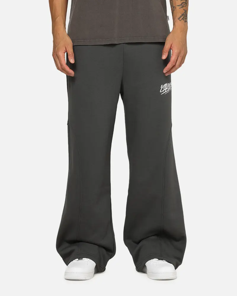 Carre Off Grid Panelled Trackpants Dark Grey 1
