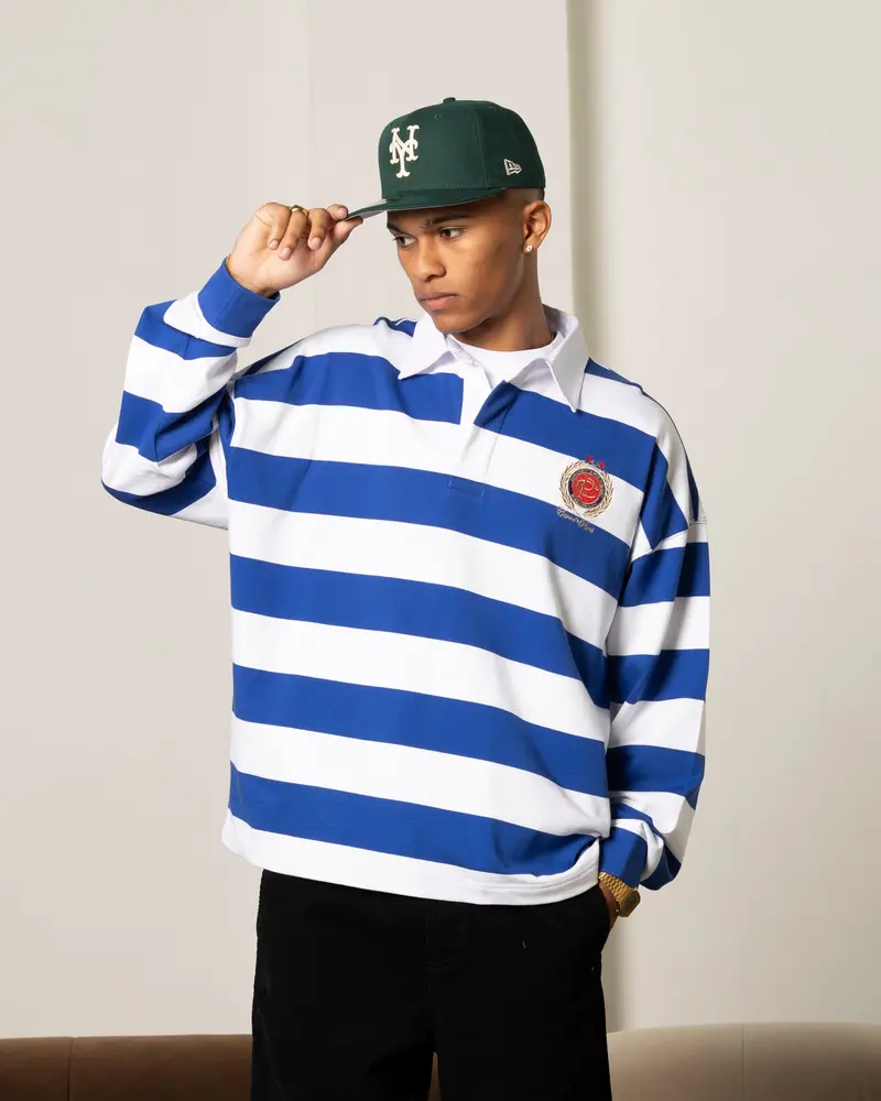 Carre Offside Rugby Polo Shirt Navy/White 1