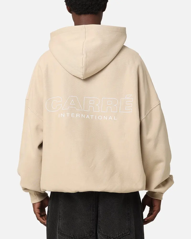 Carre Out Motion Hoodie Stone 1